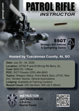 26-A06-Firearms Instructor PAT3: 40-hour SSGT Patrol Rifle: Instructor Course in Tuscaloosa, AL (July '26)